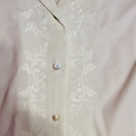 Coldwater Creek, White, long sleeved, tunic, 2X - Picture 6 of 8